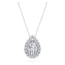 Pendentif solitaire halo Eternity, Diamants de synthèse 1 ct tw, Forme de poire, Or blanc 18 carats - Swarovski, 5699184