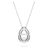 Pendentif solitaire halo Eternity, Diamants de synthèse 1 ct tw, Forme de poire, Or blanc 18 carats - Swarovski, 5699184