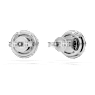 Orecchini a lobo halo Eternity, Diamanti creati in laboratorio 2 ct tw, Forma rotonda, Oro bianco 18 K - Swarovski, 5699185