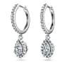 Orecchini pendenti Eternity, Diamanti creati in laboratorio 1,25 ct tw, Forme miste, Oro bianco 18 K - Swarovski, 5699186