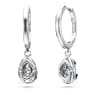 Orecchini pendenti Eternity, Diamanti creati in laboratorio 1,25 ct tw, Forme miste, Oro bianco 18 K - Swarovski, 5699186