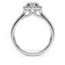Eternity halo solitaire ring, Lab-grown diamonds 1.33 ct tw, Round shape, 18K white gold - Swarovski, 5699188