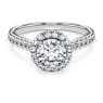 Eternity 헤일로 솔리테어 링, 랩 그로운 다이아몬드 1.33ct tw, 라운드 쉐입, 18K 화이트 골드 - Swarovski, 5699193