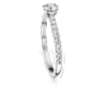 Eternity solitaire ring, Lab-grown diamonds 0.7 ct tw, Round shape, 18K white gold - Swarovski, 5699556