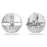 Sublima clip earrings, White, Rhodium plated - Swarovski, 5699563