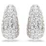 Sublima clip earrings, Round cut, Medium, White, Rhodium plated - Swarovski, 5699564