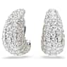 Sublima clip earrings, Round cut, Medium, White, Rhodium plated - Swarovski, 5699564