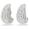 Sublima clip earrings, Round cut, Medium, White, Rhodium plated - Swarovski, 5699564