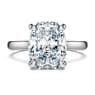 Eternity 單鑽戒指, 總重 3 克拉培育鑽石, 八邊形, 18K 金（白色) - Swarovski, 5699577