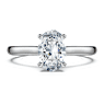 Eternity 單鑽戒指, 總重 1 克拉培育鑽石, 橢圓形, 18K 金（白色) - Swarovski, 5699609