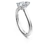 Eternity solitaire ring, Lab-grown diamonds 1 ct tw, Pear shape, 18K white gold - Swarovski, 5699616