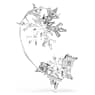 Idyllia ear cuff, Single, Mixed cuts, Snowflake, White, Rhodium plated - Swarovski, 5699970