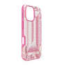 High smartphone case, Crystal print motif, iPhone® 16, Pink - Swarovski, 5700011