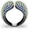 Sublima cocktail ring, Round cut, Multicolored, Ruthenium plated - Swarovski, 5700926