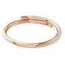 Dextera bangle, Magnetic closure, White, Rose gold-tone plated - Swarovski, 5700932