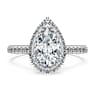 Eternity halo solitaire ring, Lab-grown diamonds 1.3 ct tw, Mixed shapes, 18K white gold - Swarovski, 5702179