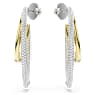 Orecchini a cerchio Hyperbola, Taglio Round, Medi, Bianchi, Mix di finiture - Swarovski, 5702400