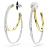 Orecchini a cerchio Hyperbola, Taglio Round, Medi, Bianchi, Mix di finiture - Swarovski, 5702400