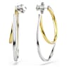 Orecchini a cerchio Hyperbola, Taglio Round, Medi, Bianchi, Mix di finiture - Swarovski, 5702400