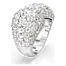 Sublima cocktail ring, Round cut, White, Rhodium plated - Swarovski, 5702417