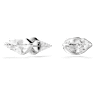 Peckové náušnice Lucent, Pavé, Hrot, Bílá, Pokoveno rhodiem - Swarovski, 5702789