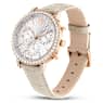 Matrix Tennis Chrono watch, Swiss Made, Leather strap, Beige, Rose gold-tone finish - Swarovski, 5702849