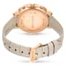 Matrix Tennis Chrono watch, Swiss Made, Leather strap, Beige, Rose gold-tone finish - Swarovski, 5702849