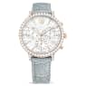 Montre Matrix Tennis Chrono, Fabriqué en Suisse, Bracelet en cuir, Gris, Finition champagne doré - Swarovski, 5702851