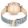 Montre Matrix Tennis Chrono, Fabriqué en Suisse, Bracelet en cuir, Gris, Finition champagne doré - Swarovski, 5702851