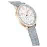 Matrix Tennis Chrono óra, Svájci gyártmány, Bőr szíj, Szürke, Pezsgő arany árnyalatú felület - Swarovski, 5702851