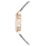 Matrix Tennis Chrono Uhr, Schweizer Produktion, Lederarmband, Grau, Champagne-vergoldetes Finish - Swarovski, 5702851