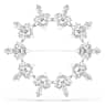 Broche Idyllia, Tailles variées, Flocon de neige, Blanche, Métal rhodié - Swarovski, 5705397
