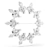 Broche Idyllia, Tailles variées, Flocon de neige, Blanche, Métal rhodié - Swarovski, 5705397