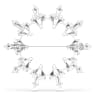 Idyllia brooch, Mixed cuts, Snowflake, White, Rhodium plated - Swarovski, 5705397