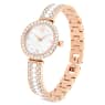 Hodinky s pevným náramkem Matrix Pearl, Vyrobeno ve Švýcarsku, Křišťálový náramek, Povrchová úprava v růžovozlatém odstínu - Swarovski, 5705406