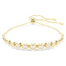 Brățară Tennis Imber, Diverse tăieturi rotunde, Alb, Placat cu auriu - Swarovski, 5705450