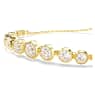 Brățară Tennis Imber, Diverse tăieturi rotunde, Alb, Placat cu auriu - Swarovski, 5705450