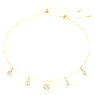 Imber necklace, Mixed cuts, White, Gold-tone plated - Swarovski, 5705463