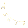 Imber necklace, Mixed cuts, White, Gold-tone plated - Swarovski, 5705463