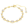 Imber Tennis bracelet, Mixed cuts, White, Gold-tone plated - Swarovski, 5705471