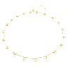 Imber Tennis necklace, Magnetic closure, Mixed cuts, White, Gold-tone plated - Swarovski, 5705481