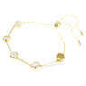 Imber Tennis necklace, Magnetic closure, Mixed cuts, White, Gold-tone plated - Swarovski, 5705481