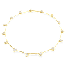Imber Tennis necklace, Magnetic closure, Mixed cuts, White, Gold-tone plated - Swarovski, 5705481