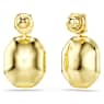 Chroma drop earrings, Asymmetrical design, Octagon cut, Multicolored, Gold-tone plated - Swarovski, 5705582