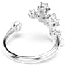 Otwarty pierścionek Constella, Kryształowa perła, Szlify okrągłe, Biały, Powłoka z rodu - Swarovski, 5705596