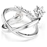 Matrix cocktail ring, Crystal pearl, Round cut, White, Rhodium plated - Swarovski, 5705612