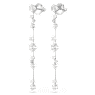 Constella 드롭 이어링, 크리스털 펄, 라운드 컷, 화이트, 로듐 플래팅 - Swarovski, 5705614