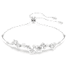 Constella bangle, Crystal pearl, Round cuts, White, Rhodium plated - Swarovski, 5705618