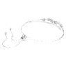 Constella bangle, Crystal pearl, Round cuts, White, Rhodium plated - Swarovski, 5705618