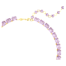Millenia Tennis necklace, Octagon cut, Purple, Gold-tone plated - Swarovski, 5705754